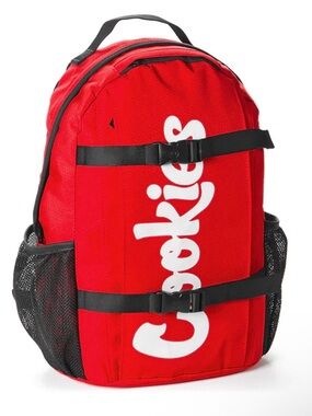 Cookies Ripstop Smell Proof Backpack | Durable Canvas Travel Bag in Red